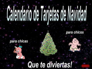 Calendario de Tarjetas de Navidad para chicas para chicos Que te diviertas! finalizar 