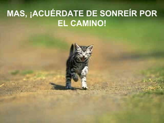 MAS, ¡ACUÉRDATE DE SONREÍR POR EL CAMINO! 
