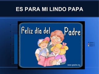 ES PARA MI LINDO PAPA

12




10




8


                                      Column 1
6                                     Column 2
                                      Column 3



4




2




0
      Row 1   Row 2   Row 3   Row 4
 