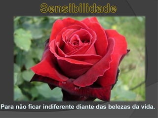 SensibilidadePara não ficar indiferente diante das belezas da vida. 