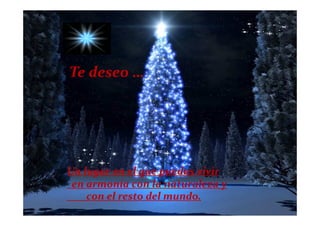 Te deseo …




Un lugar en el que puedas vivir
 en armonía con la naturaleza y
    con el resto del mundo.
 