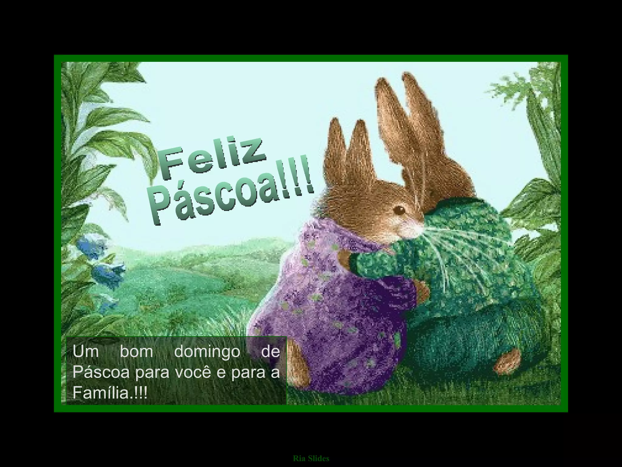Um bom domingo de
Páscoa para você e para a
Família.!!!


                            Ria Slides
 
