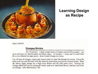 Learning Design
   as Recipe
 