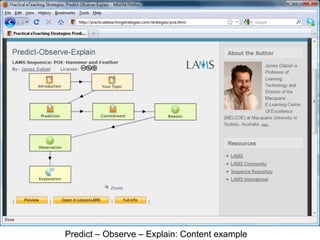 Predict – Observe – Explain: Content example
 