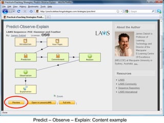 Predict – Observe – Explain: Content example
 