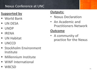 Sustainable Development Goals and the Nexus | PPTX