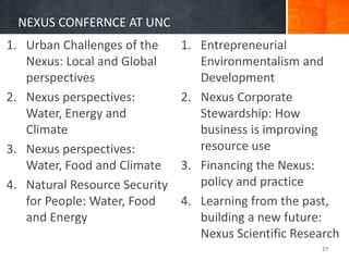 Sustainable Development Goals and the Nexus | PPTX