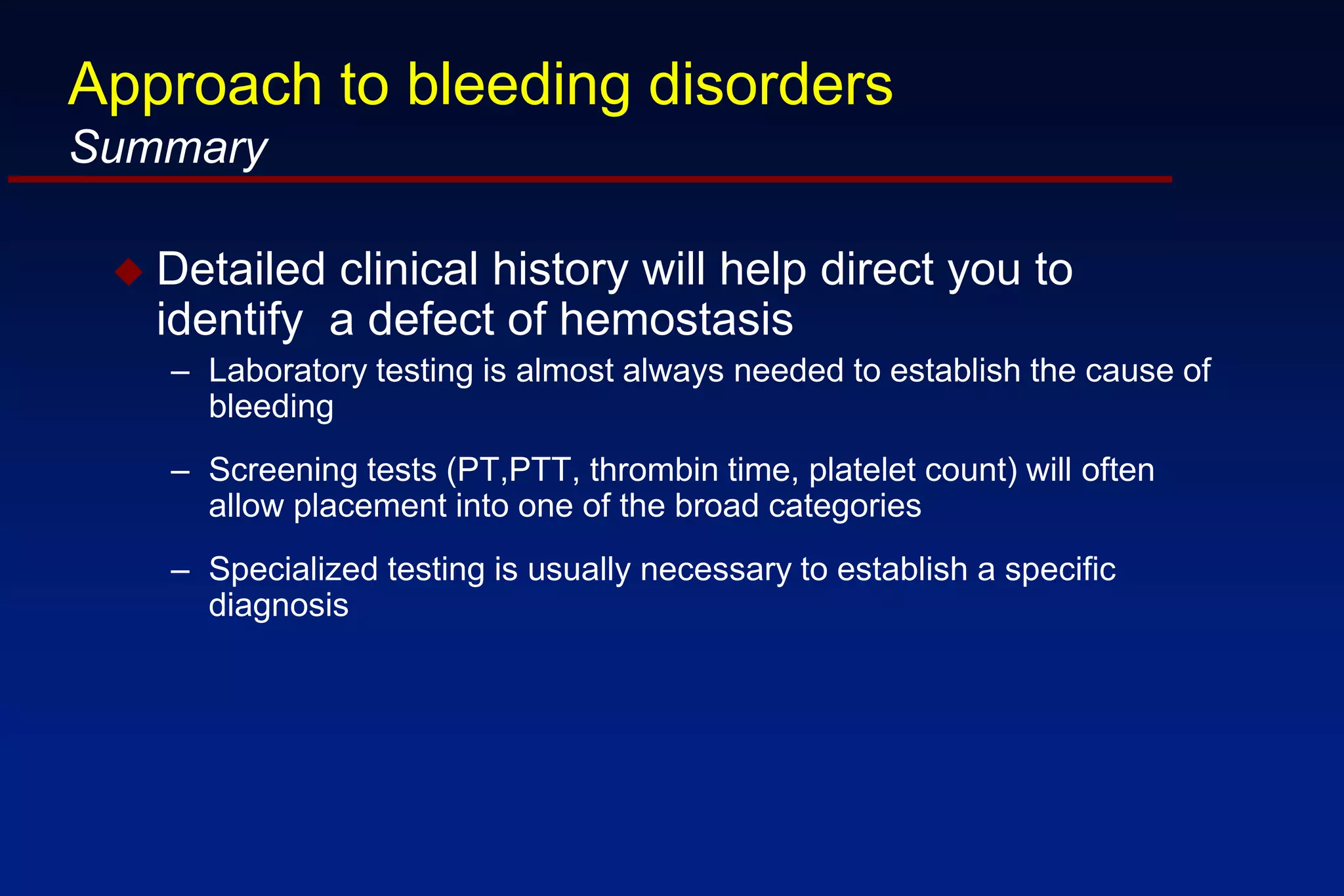 Bleeding Disorders | PPTX