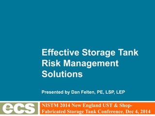 Effective Storage Tank Risk Management | PPTX