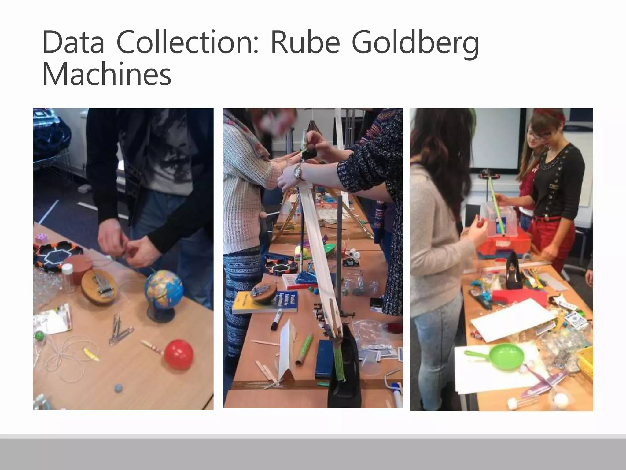 Data Collection: Rube Goldberg
Machines
 