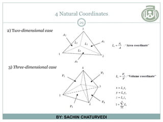 4 Natural Coordinates
29
BY: SACHIN CHATURVEDI
2) Two-dimensional case
3) Three-dimensional case
 