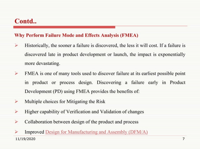 Introduction to Failure Mode and Effects Analysis (FMEA) in TQM | PDF ...