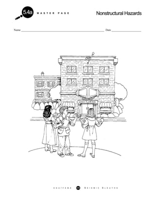 M A S T E R P A G E Nonstructural Hazards5.4a
Name ___________________________________________________________ Date _____________________
A G U / F E M A 315 S E I S M I C S L E U T H S
 