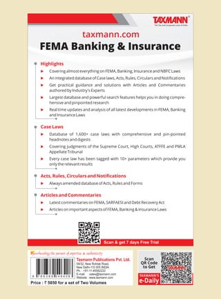 Foreign Exchange Management Manual with FEMA Ready Reckoner and Case ...