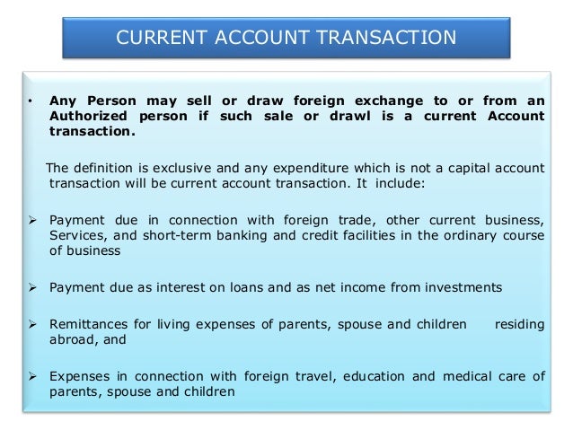 Fema provision for forex outward remittance
