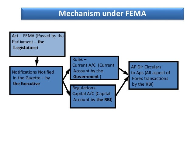 Fema provision for forex outward remittance