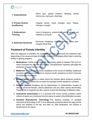 Female Infertility: Application & Benefits of Stem Cells | PDF