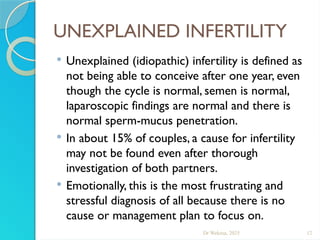 Infertility Overview Comprehensive Overview of Female Infertility: Causes, Evaluation, and ...