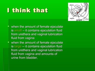 female ejaculation | PPT
