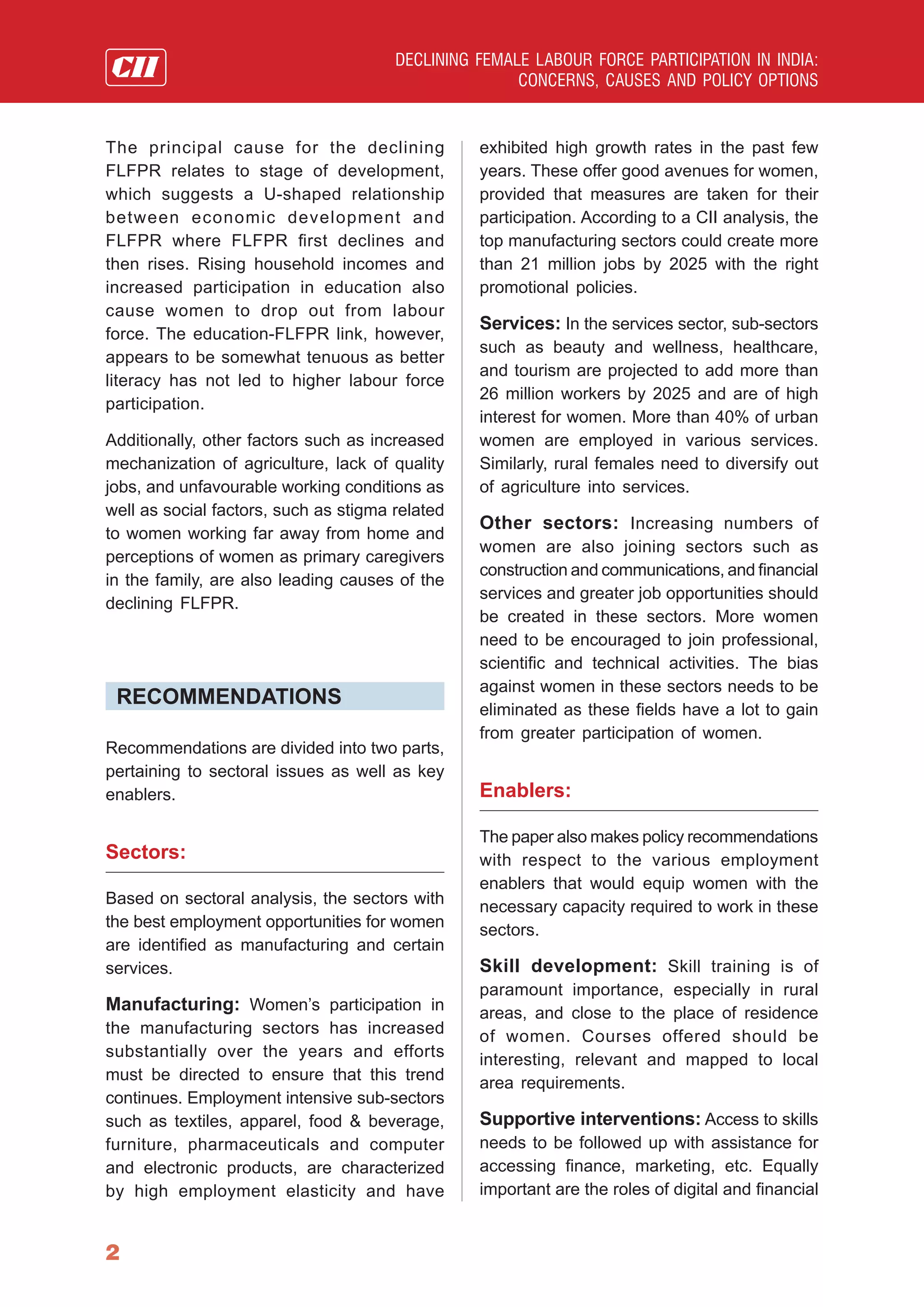 Declining Female Labour Force Participation in India: Concerns, Causes ...