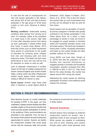 Declining Female Labour Force Participation in India: Concerns, Causes ...