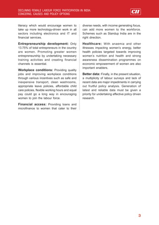 Declining Female Labour Force Participation in India: Concerns, Causes ...