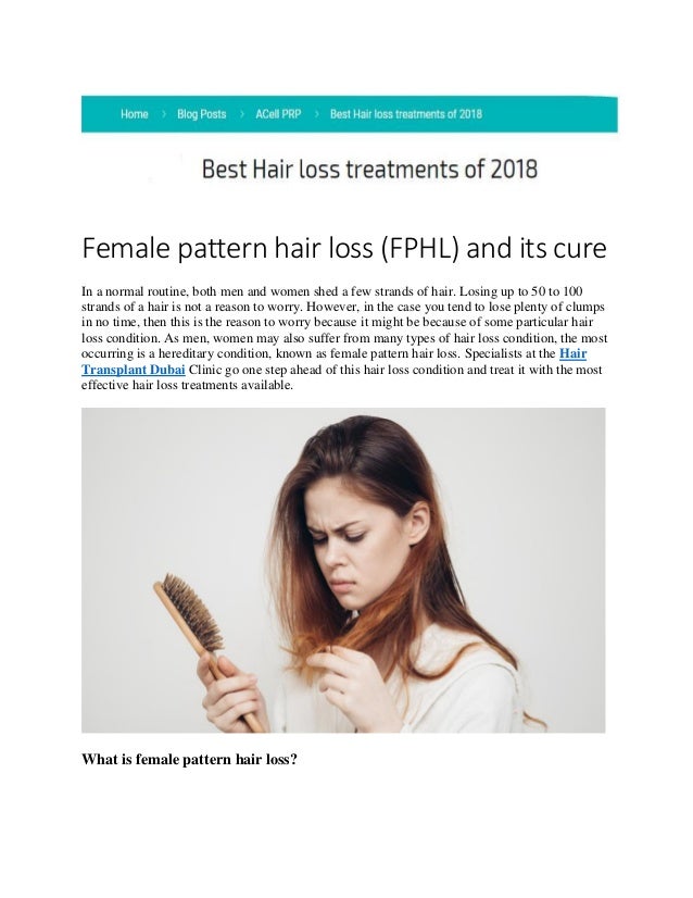Female Pattern Hair Loss And Its Cure Output