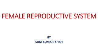 FEMALE REPRODUCTIVE SYSTEM
BY
SONI KUMARI SHAH
 
