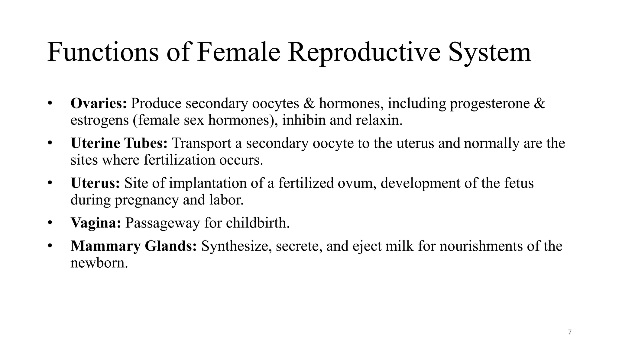 Female Reproductive System pptx
