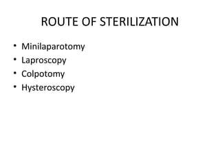 female sterilization.pptx for basic education | PPTX