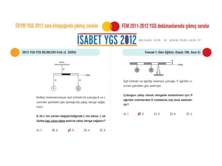 ÖSYM 2012 YGS Fizik Soruları