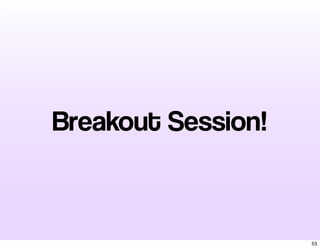 Breakout Session! 
53 
 