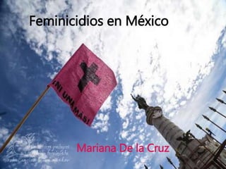 Feminicidios en México
Mariana De la Cruz
 