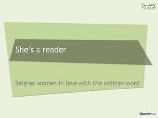 Belgian women love reading