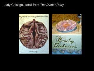 Judy Chicago, detail from  The Dinner Party  