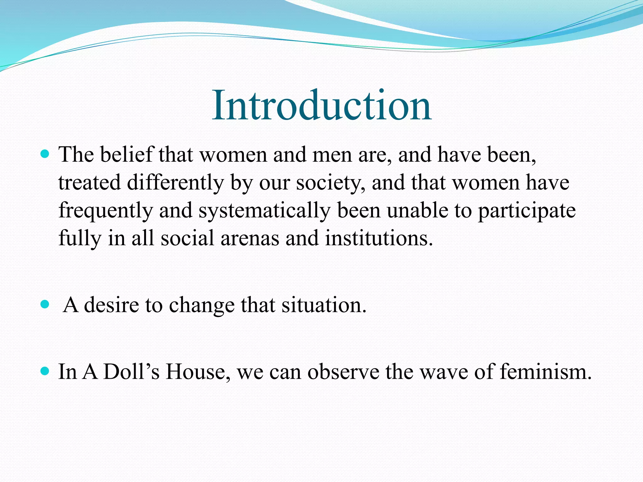 INTRODUCTION TO FEMINISM TOPICS visual data 7