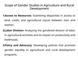 Feminism and emergence of gender as a concept, Scope of gender studies ...