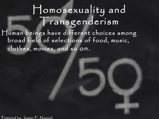 Feminist Theory and Homosexuality & Transgenderism | PPT