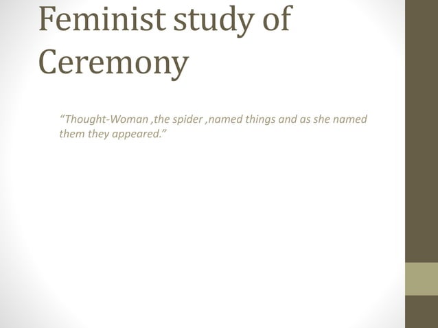Feminism in ceremony | PPT