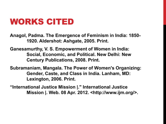 research paper on feminism in india