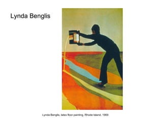 Lynda Benglis  Lynda Benglis, latex floor painting, Rhode Island, 1969 