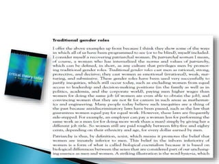 Feminism premisses