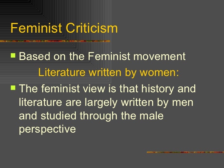 Feminist criticism 2012