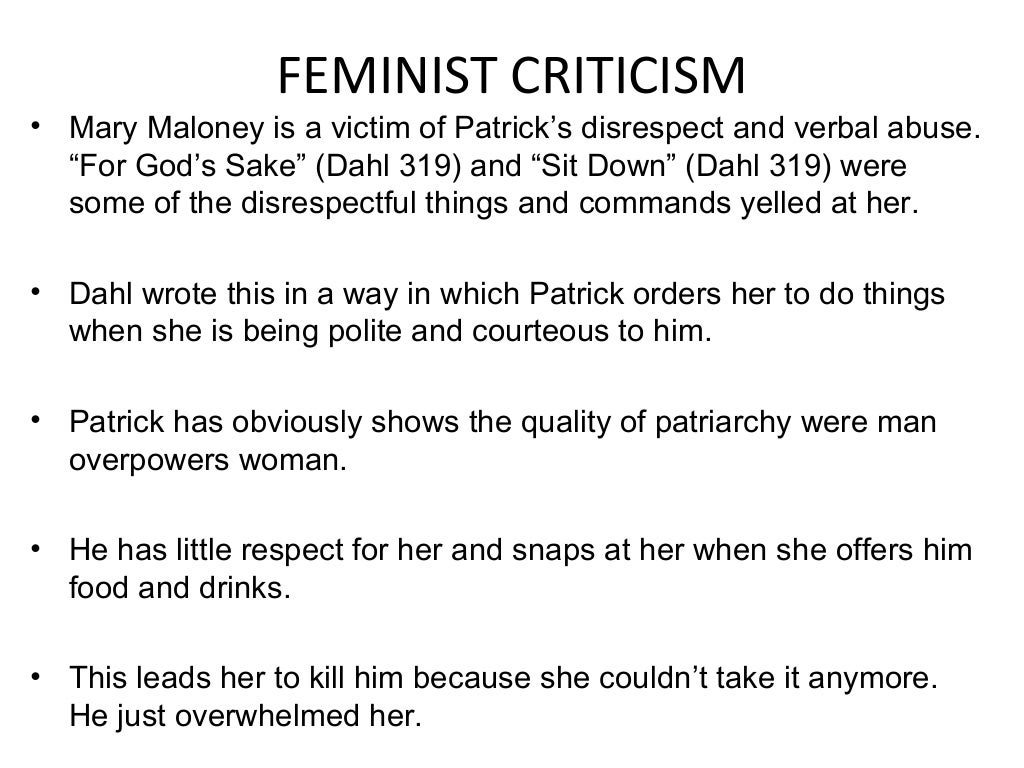 Feminist criticism ppt