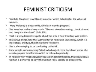 Criticist Feminist critism | PPTX