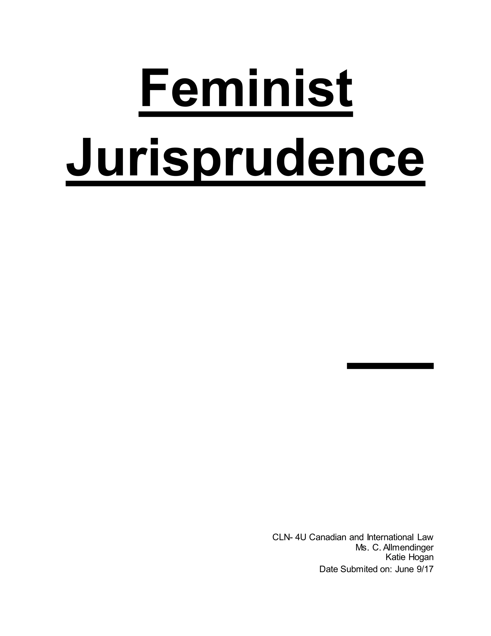 Feminist jurisprudence DOCX
