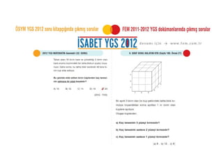 ÖSYM 2012 YGS Matematik Soruları