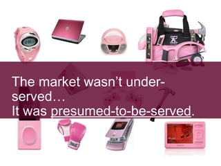 The market wasnt under-served It was  presumed-to-be-served . 