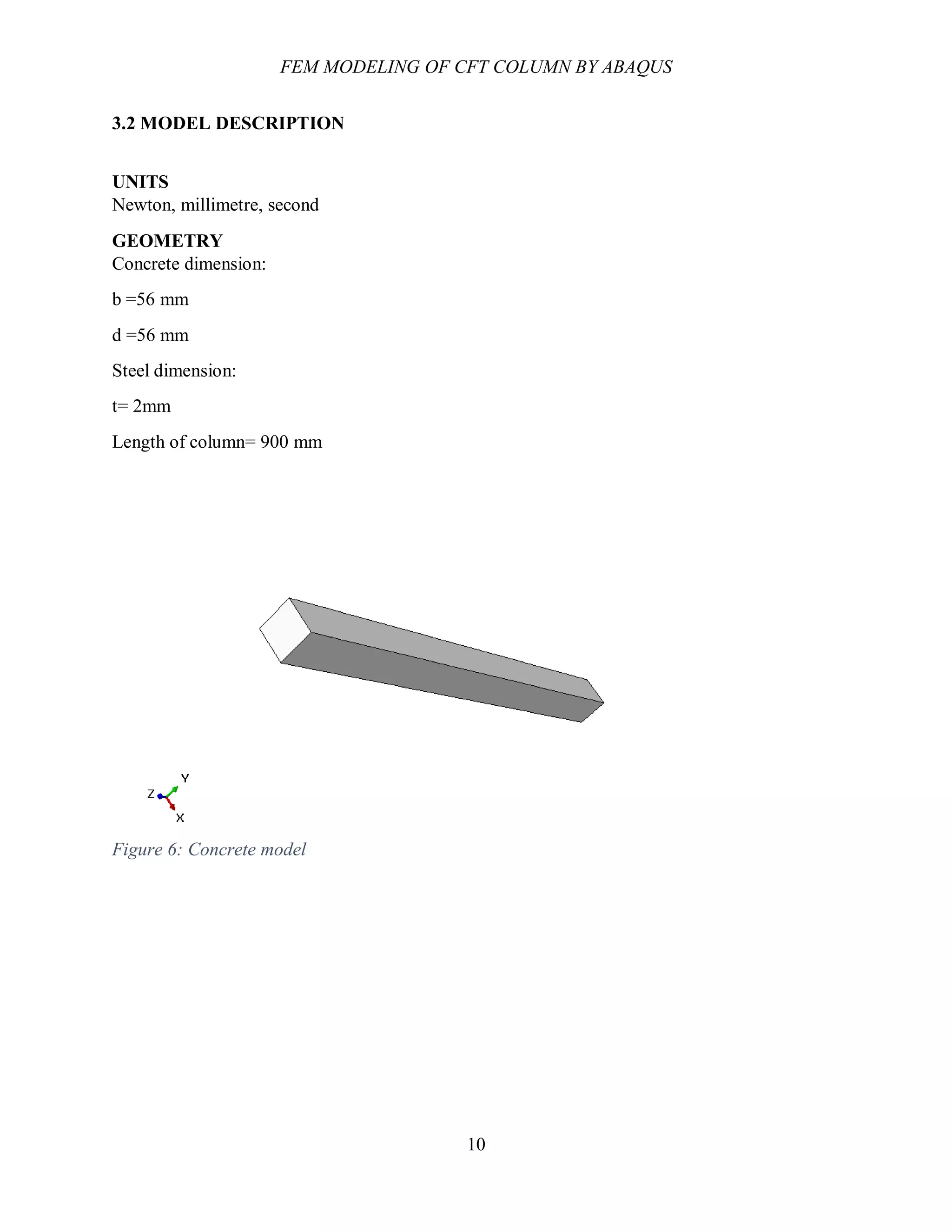 Finite Element Modeling of Concrete Filled Steel column Under Axial ...
