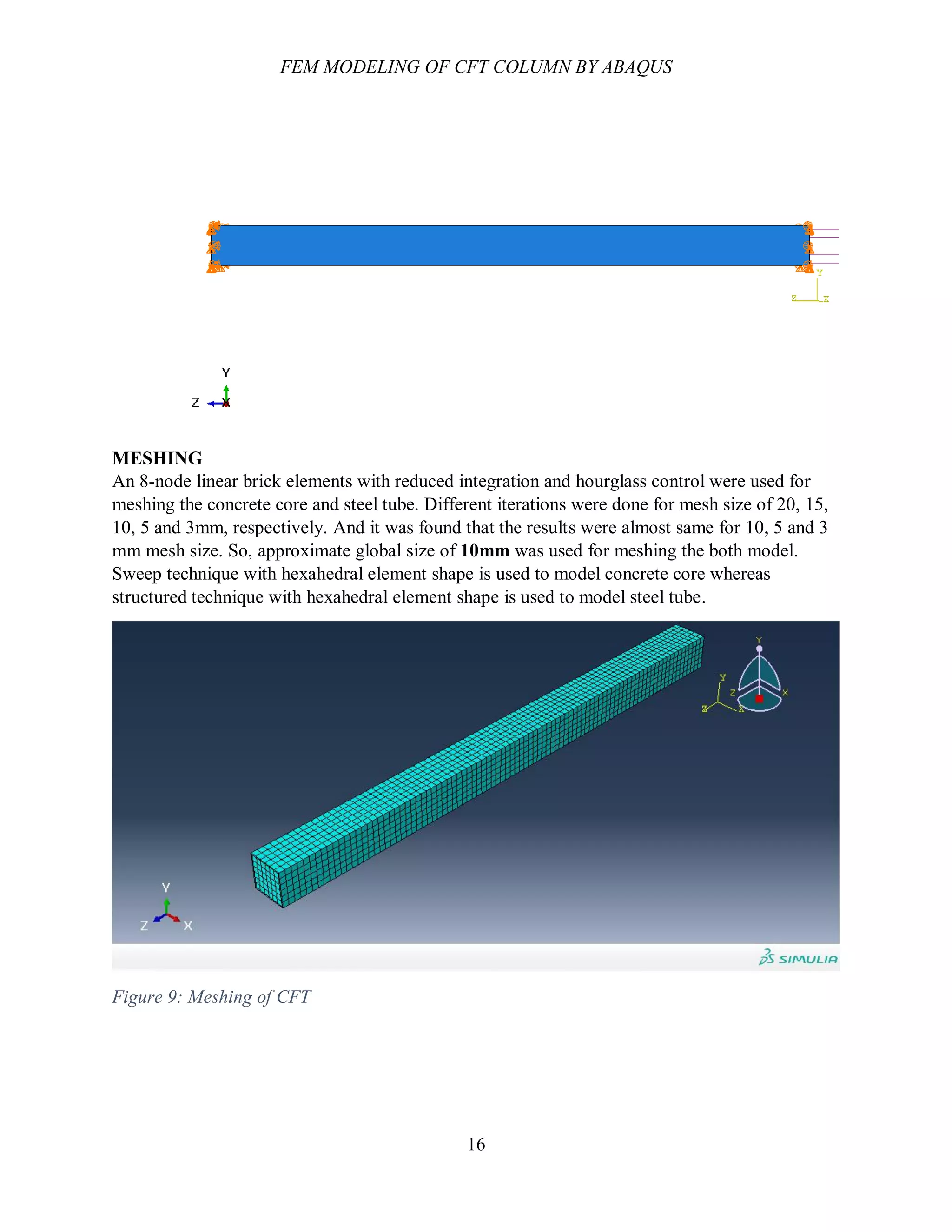 Finite Element Modeling of Concrete Filled Steel column Under Axial ...